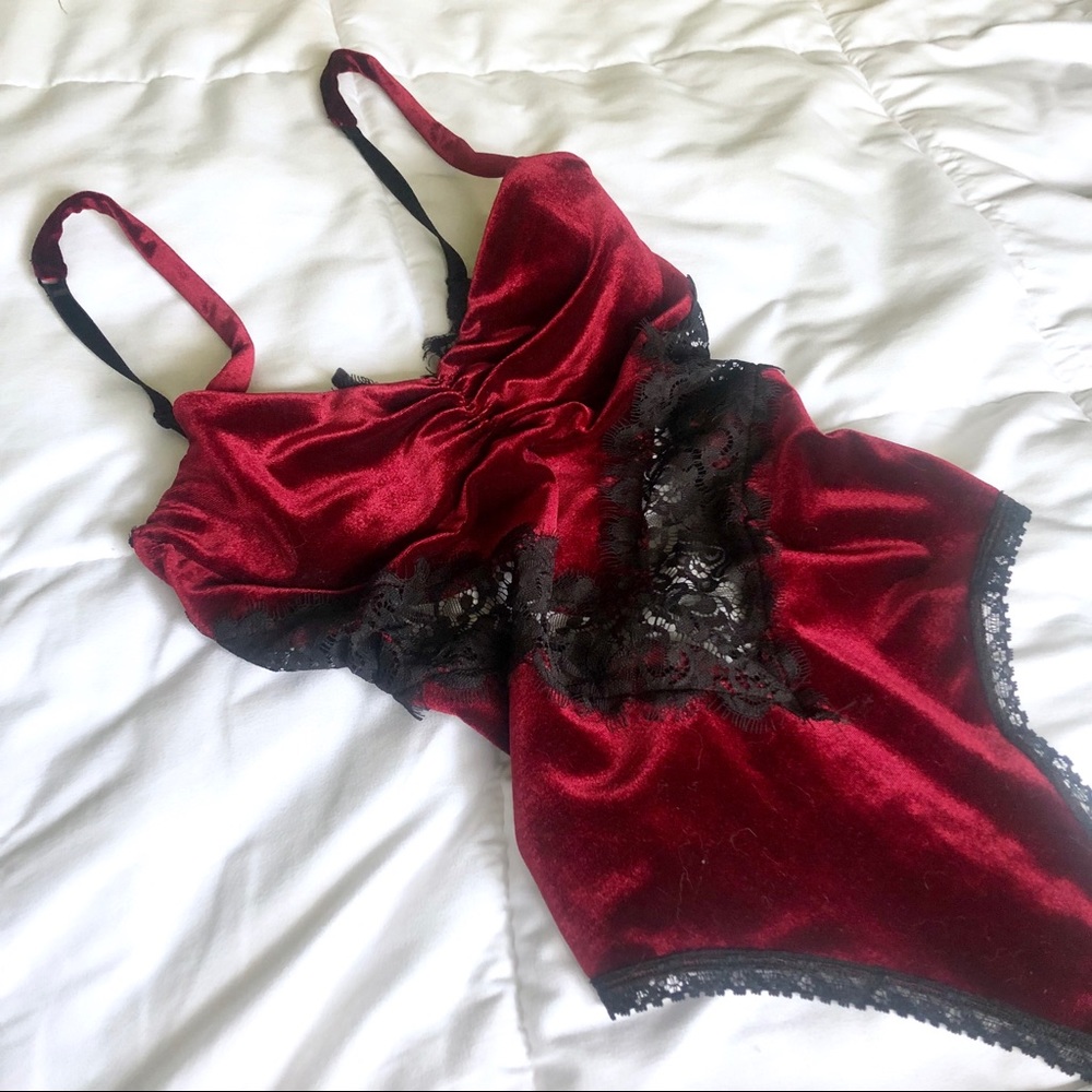 Sexy Velvet Bodysuit